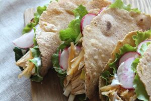 Tacos de pulled pork en freidora de aire