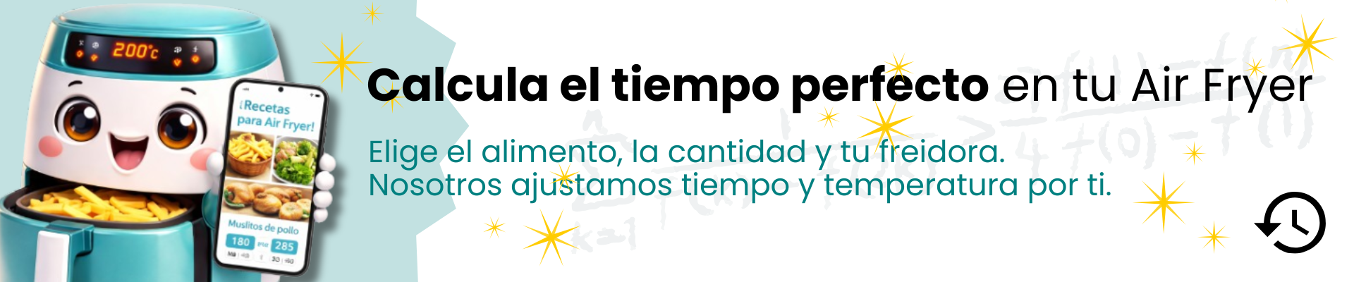 Calcula el tiempo perfecto en tu Air Fryer