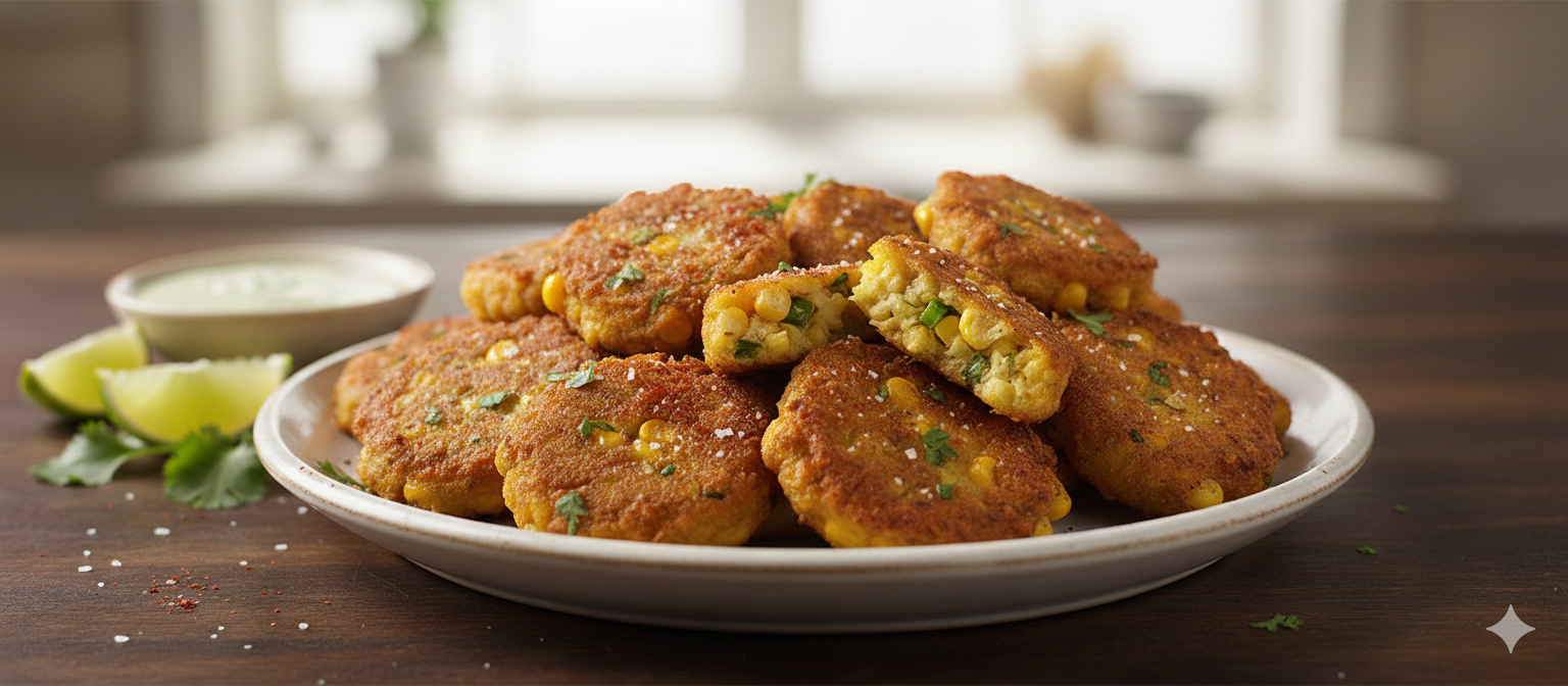 Fritas de elote en freidora de aire