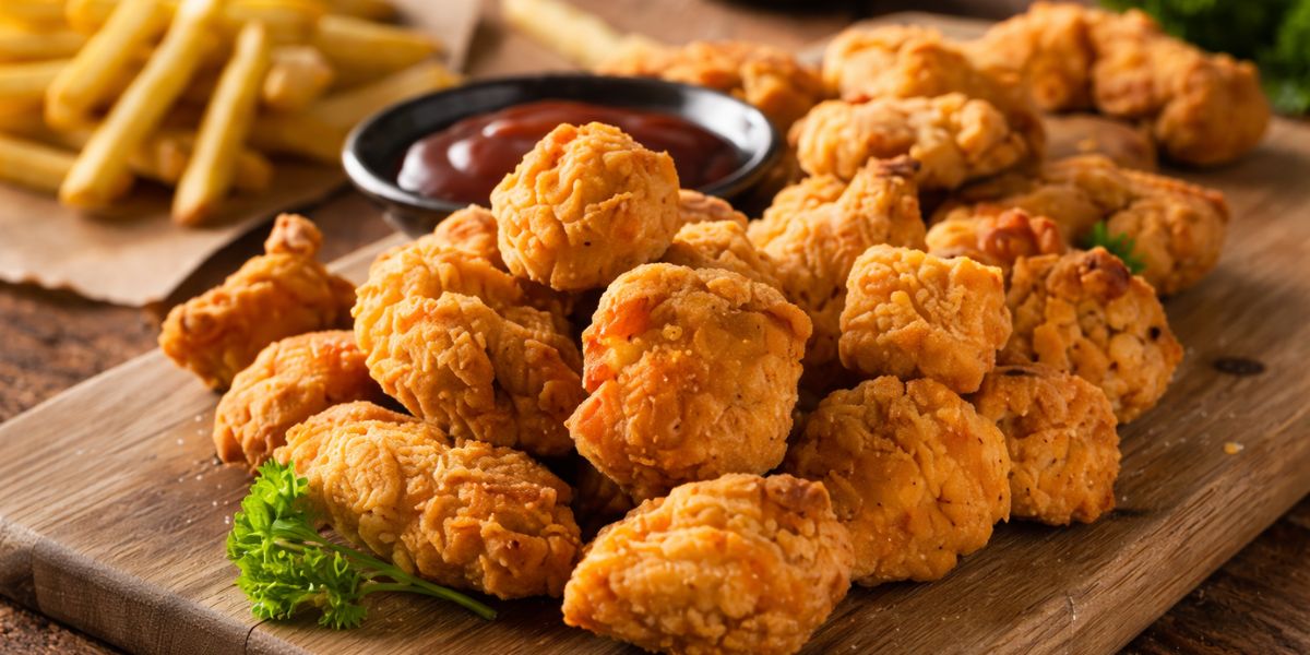 Nuggets de pollo caseros en freidora de aire