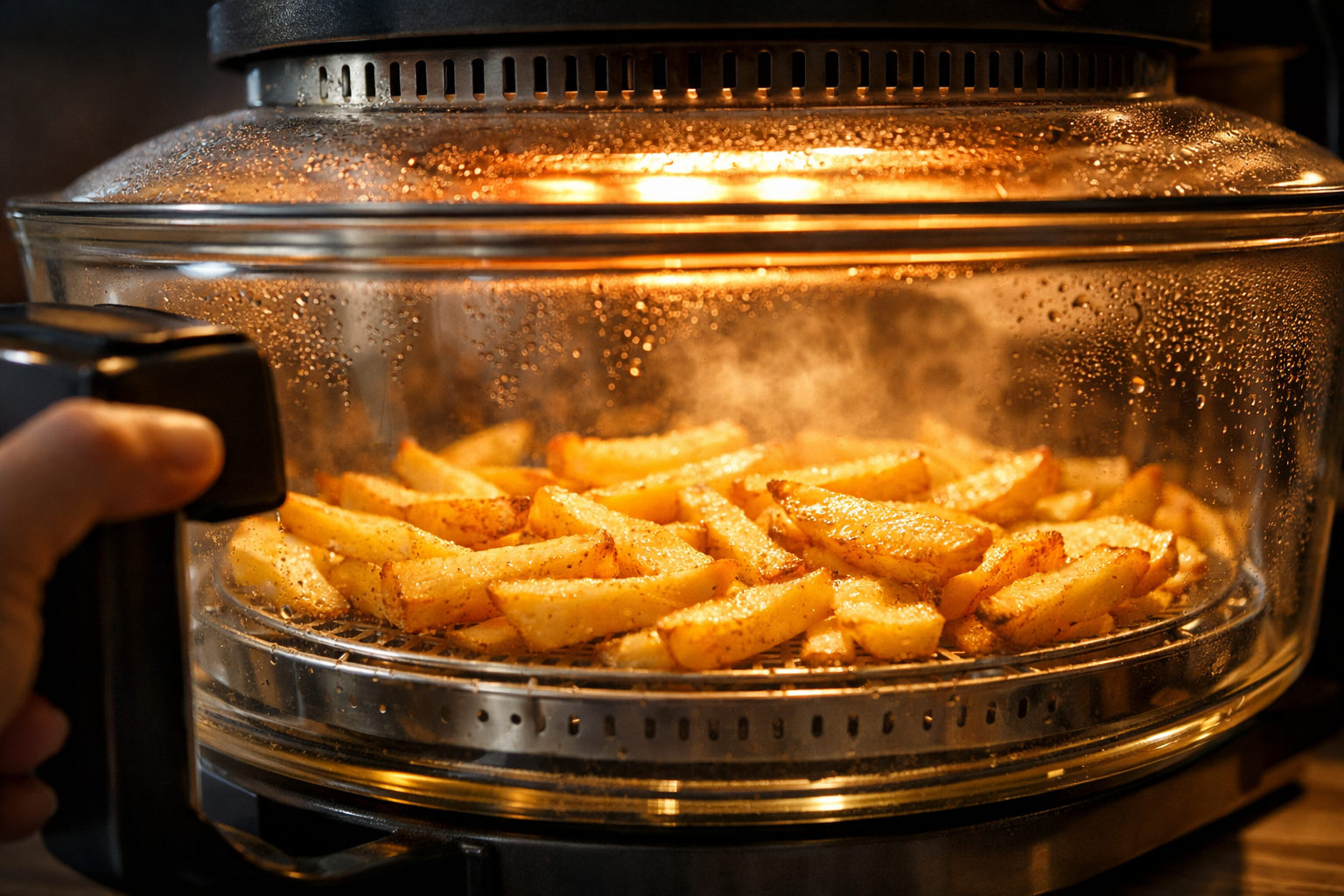 Freidora de aire de vidrio